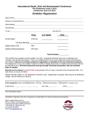 Fillable Online Uwlax Printable Exhibitor Registration Form Fax Email