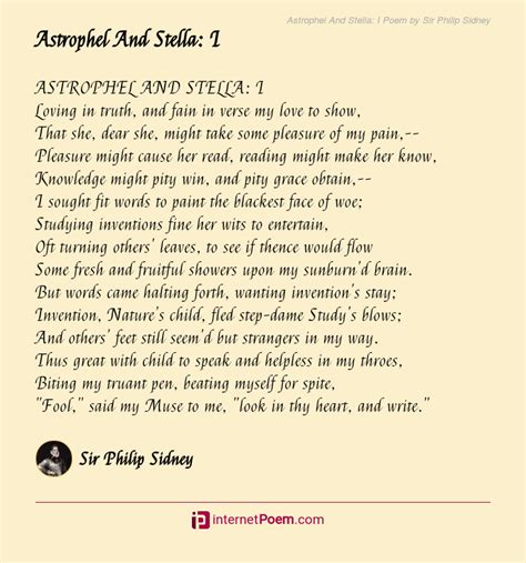 Astrophel And Stella I Poem By Sir Philip Sidney