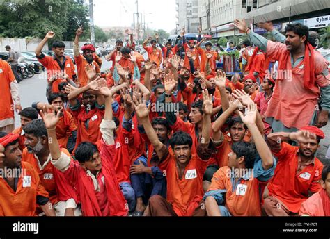 Porter Staffs Of Cantt Railway Station Chant Slogans Against High