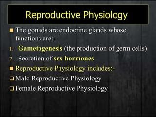 Reproductive Physiology Ppt