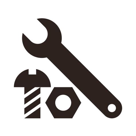 Wrench Icon Bolt Nut Set Royalty Free Vector Image