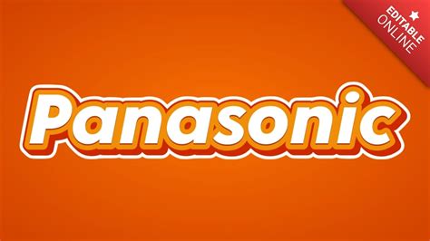 Panasonic Efecto Naranja Generador De Efectos De Texto