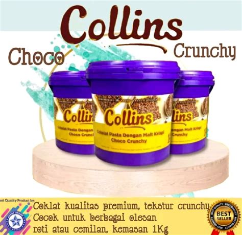 Collins Choco Crunchy 1kg Selai Coklat Collins Pasta Dengan Malt