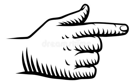 Hand Pointing At Viewer Stock Vector Illustration Of Drawn