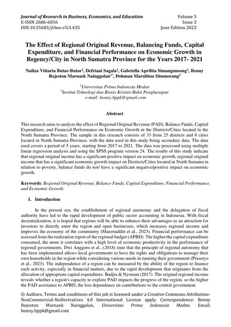 PDF The Effect Of Regional Original Revenue Balancing Funds Capital