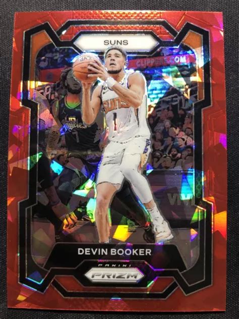 Panini Prizm Devin Booker Red Cracked Ice Prizm Phoenix