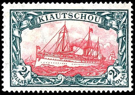 Kiautschou Dollar Mit Wasserzeichen Tadellos Ungebrauchte Marke