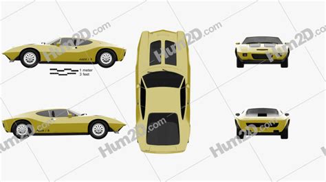 AMC AMX/3 1970 Blueprint in PNG - Download Vehicles Clip Art Images