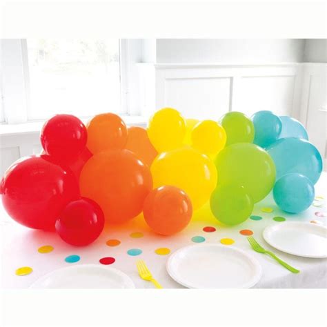 Rainbow Balloon Table Runner And Cutouts Rainbow Balloon Etsy Uk In