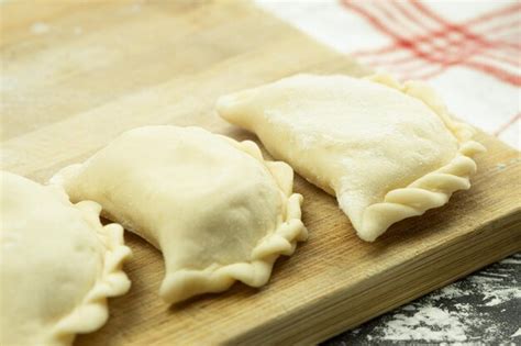 Premium Photo | The process of making dumplings from dough