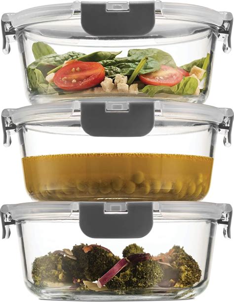 Superior Glass Round Meal Prep Containers 3pk 32oz Newly Innovated