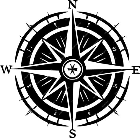 Premium Vector Compass Rose Minimalist And Flat Logo Vector Illustration