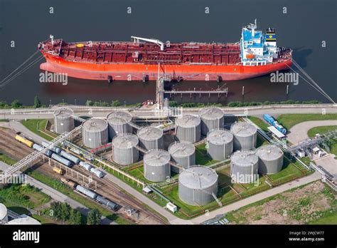 Aerial Photo Oil Tanker Chemical Tanker Astir Lady Tank Farm