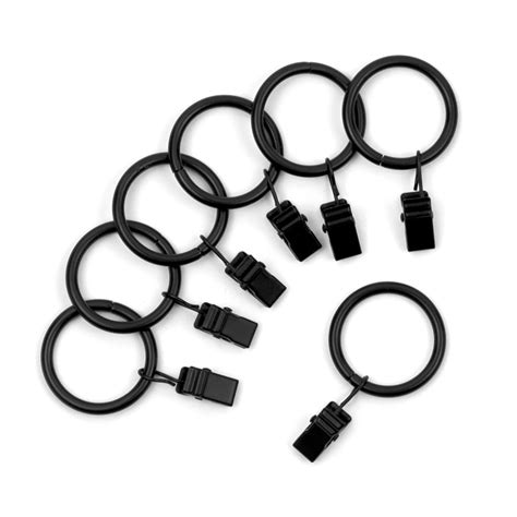 Mainstays Black Curtain Clip Rings, Set of Seven - Walmart.com