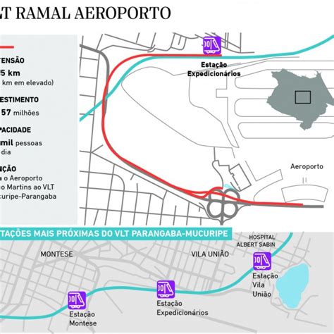 Estação Aeroporto do VLT de Fortaleza fica pronta até o fim do ano diz