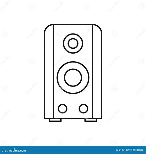 Black Sound Speaker Icon Outline Style Stock Vector Illustration Of