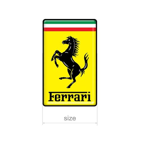 Ferrari Epoxy Logo All Sizes Domed Emblem Silicone Sticker Car Etsy