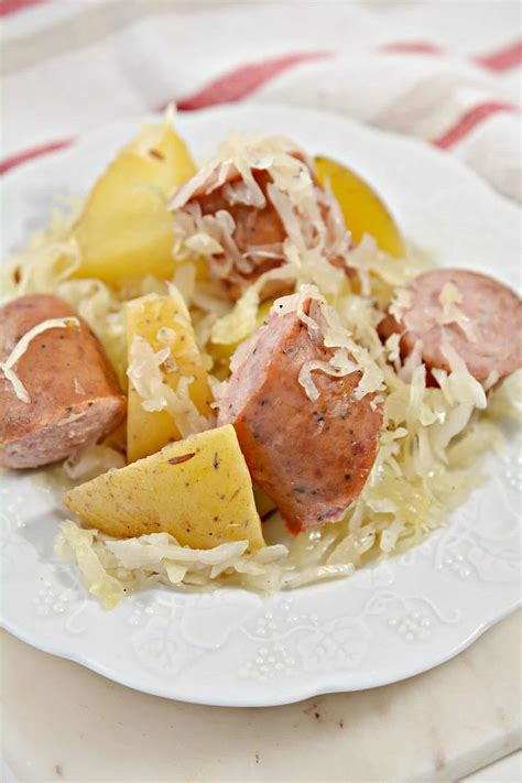 Polish Sausage Sauerkraut And Potatoes Crockpot Sweet Peas Kitchen