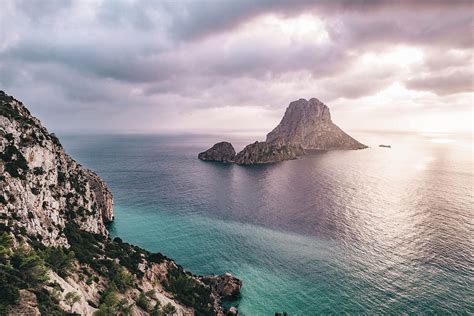 Amazing Seascape The Magic Rock Es Vedra Island At Sunset Ibiza