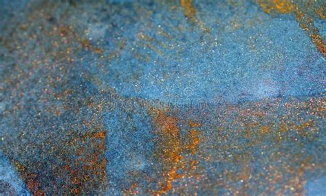 Blue And Bronze Paint On A Textured Background Stock Photo Image Of