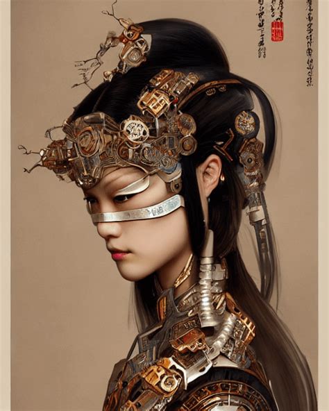 Chinese Opera Cyborg Made With Starryai Rstarryai