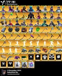 XBOX PC PSN STACKED EXCLUSIVE OG 394 SKINS WONDER DARK VERTEX