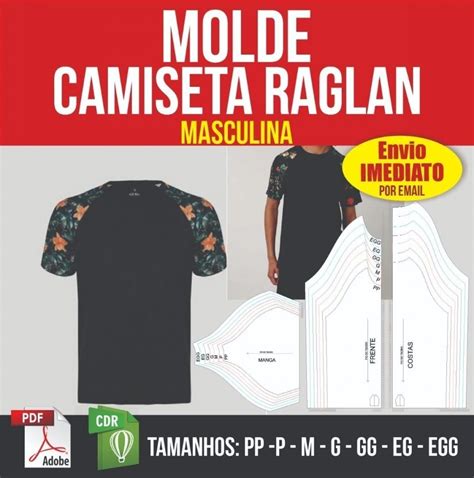 Molde Camiseta Raglan Masculina Modelagem Em Corel E Pdf Ilustrei Studio