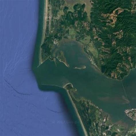 Columbia River Mouth in Astoria, OR (Google Maps)