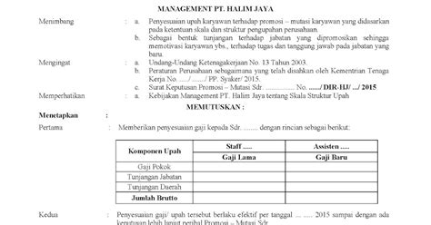 Detail Contoh Surat Keputusan Struktur Dan Skala Upah Koleksi Nomer