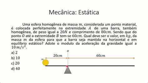 Mecânica Estática Condições De Equilíbrio Estático 2 Youtube