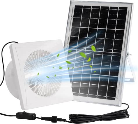 Ventilador de escape alimentado por energía solar con adaptador panel