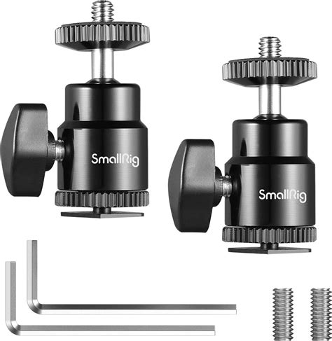 Smallrig Ball Head Mount Pack With Cold Shoe Adapter For Light