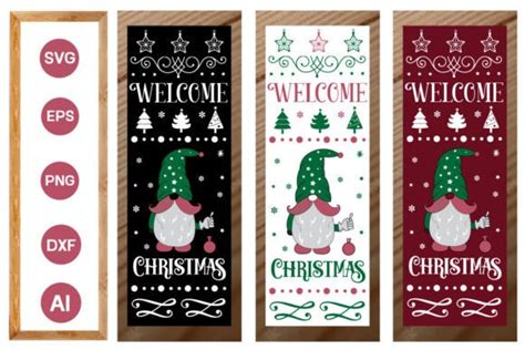 Welcome Christmas Porch Sign Svg Cute Fi Graphic By Graphicpicker