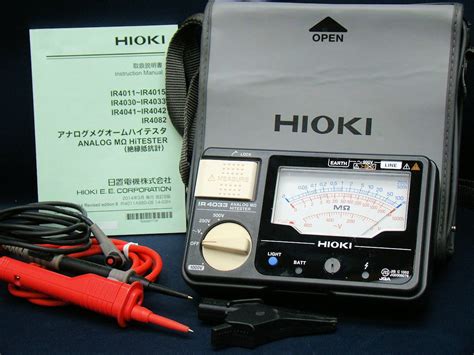 Hioki日置電機 Ir4042 11 絶縁抵抗計 4レンジ アナログメグオームハイテスタスイッチ付リード9788 01付 【最安値