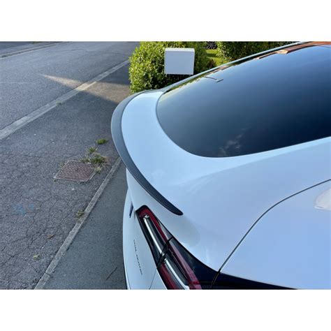 Tesla Model Y Dtm Carbon Fiber Trunk Spoiler Off