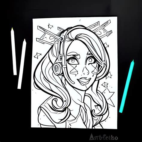 Uwu Gamer Girl 30 Unique Ai Generated Printable Coloring Etsy Canada