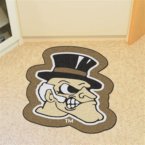 Wake Forest University Mascot Mat Demon Deacon Logo Floor Rug