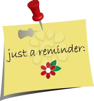 Clip Art Image of a Reminder Note #2620852 | Clipart.com