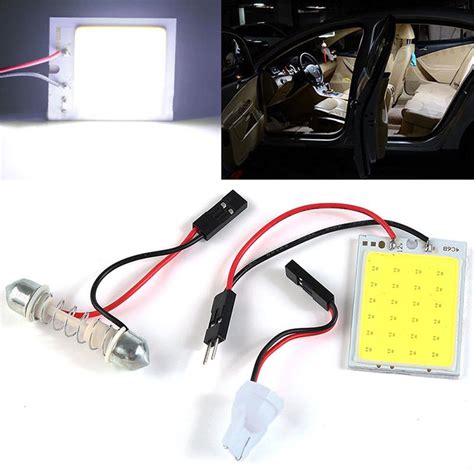 10pcs White 24SMD LED Car Interior Dome Panel Lights Festoon T10