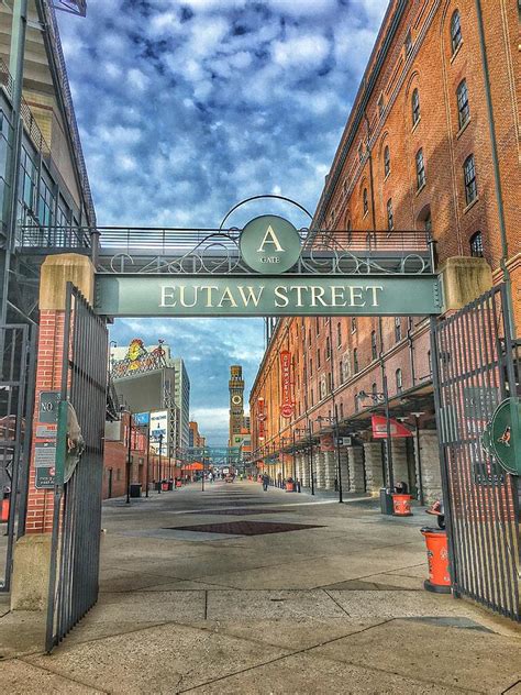 oriole park  camden yards eutaw street gate photograph  marianna