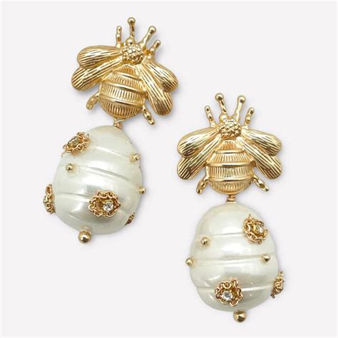 Bee Pearl Earrings – Tulips Little Pop Up Shop