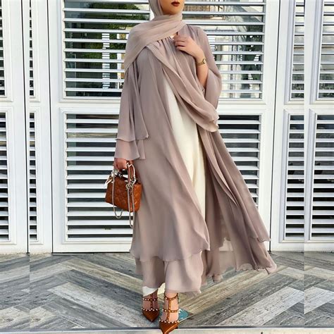 Open Front Chiffon Abaya After Moda