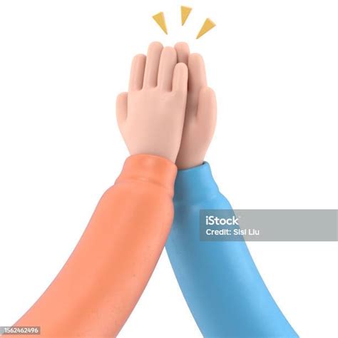 Cartoon Gesture Icon Mockupcartoon Character Hands High Five Gesture ...