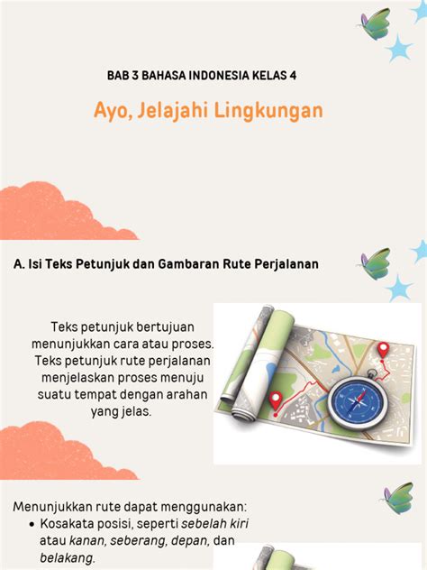 teks petunjuk  rute perjalanan