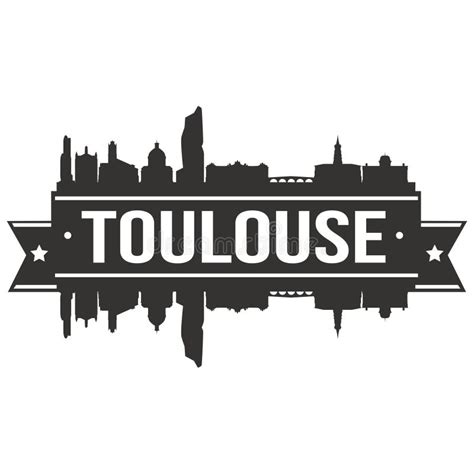 Toulouse Skyline and Landmarks Silhouette Stock Vector - Illustration ...