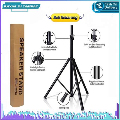 Jual Stand Speaker Tripod Speaker Monitor Aktif Pasif Sp M Tripod