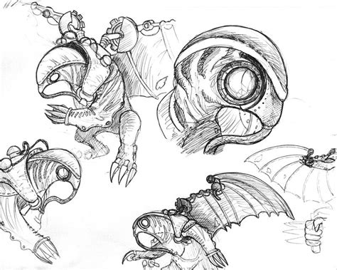 Bioshock Infinite - Songbird Sketches by Umbr3 on DeviantArt