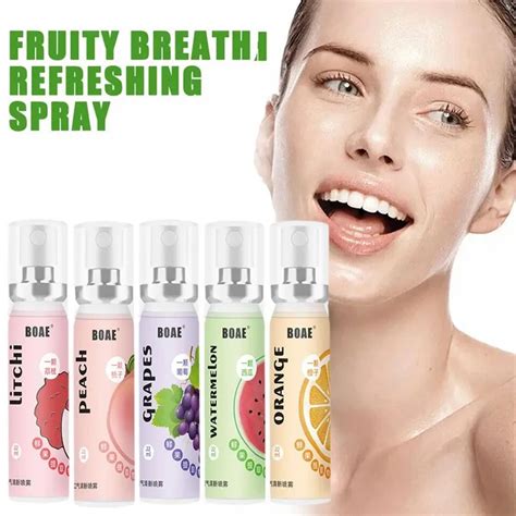 Fruit Flavor Oral Fresh Spray Peach Flavor Fragrance Remove Bad Breath