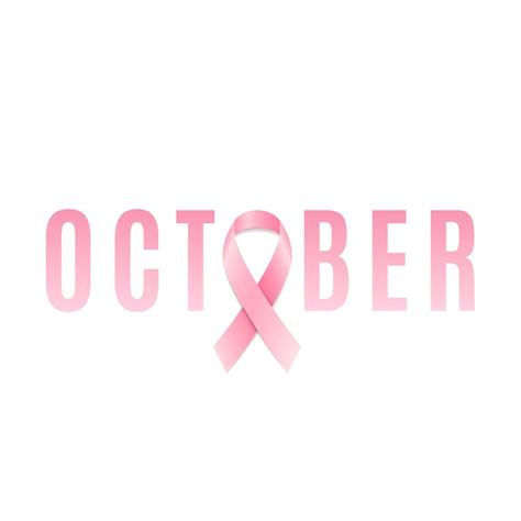 Premium Vector Breast Cancer Awareness Pink Ribbon October Month