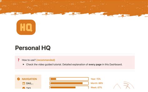 Personal Hq Template By Hashim Sultan Notion Marketplace